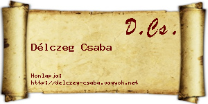 Délczeg Csaba névjegykártya